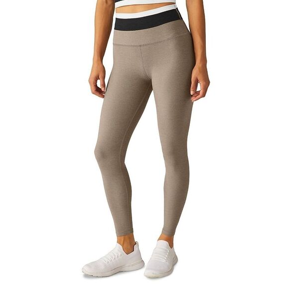 Beyond Yoga SD3545 Women's Sz M Beige Horizon Colorblock MIDI Leggings - Picture 13 of 13